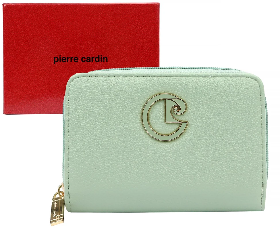 PIERRE CARDIN Portfel Damski Skórzany Średni RFID Kieszeń na Zamek