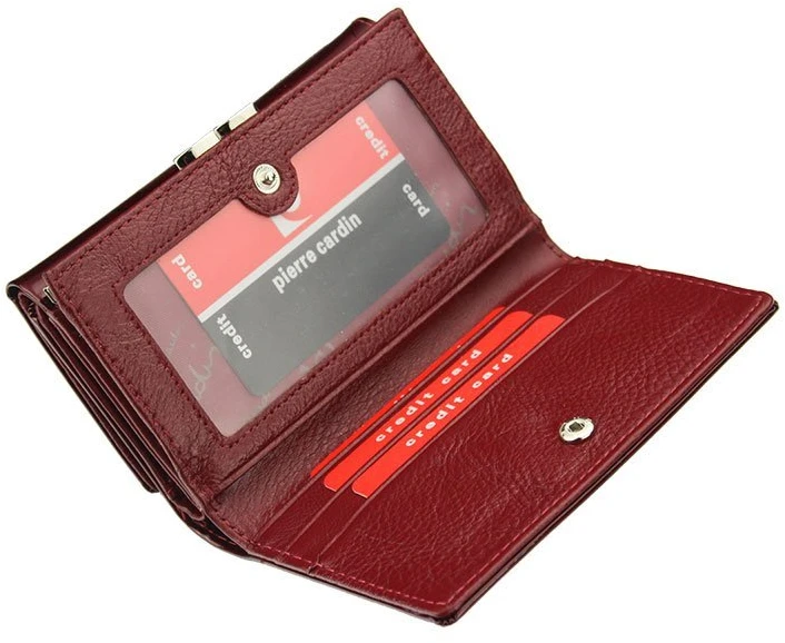 Moteriška piniginė Pierre Cardin LEAF 108, juoda