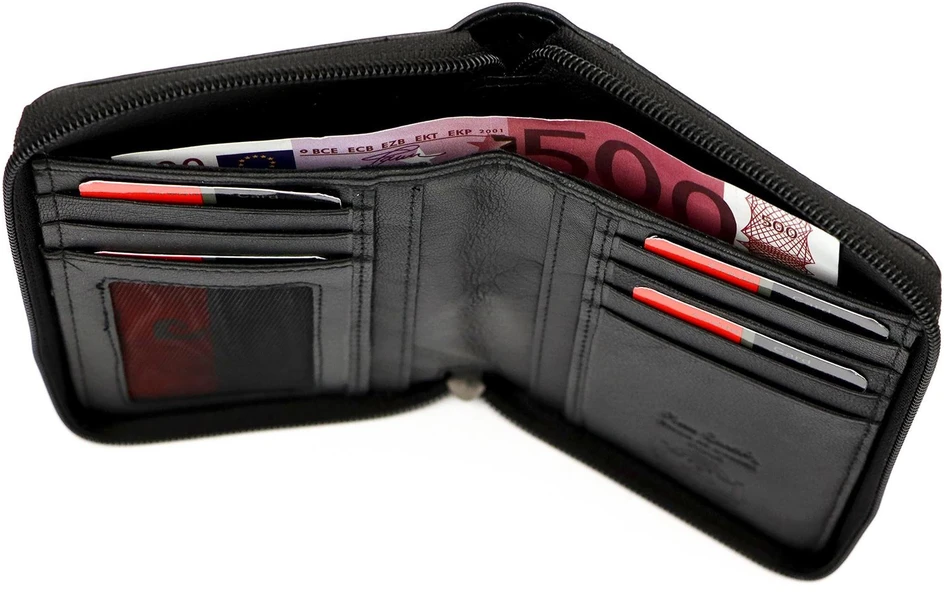 Pierre Cardin Portfel Damski Skórzany Duży RFID Portmonetka na Zamek