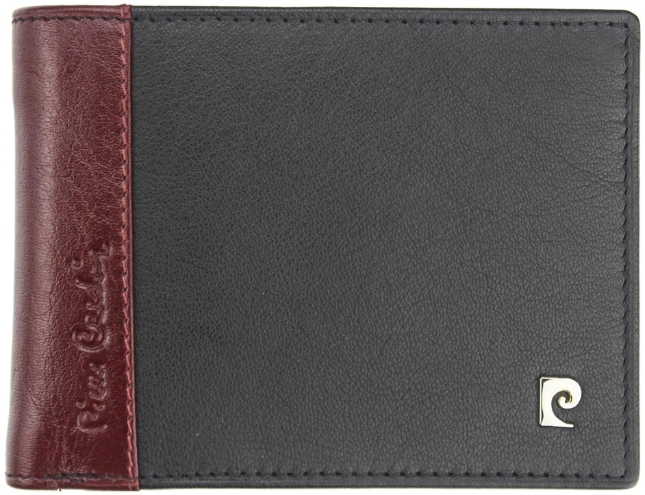 Natūralios odos vyriška piniginė Pierre Cardin TILAK30 8805, juoda/raudona