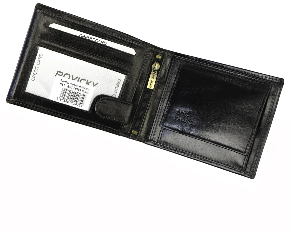 Rovicky Vyriška odinė piniginė su prailginta rankena, natūrali oda, su RFID žyme, elegantiška
