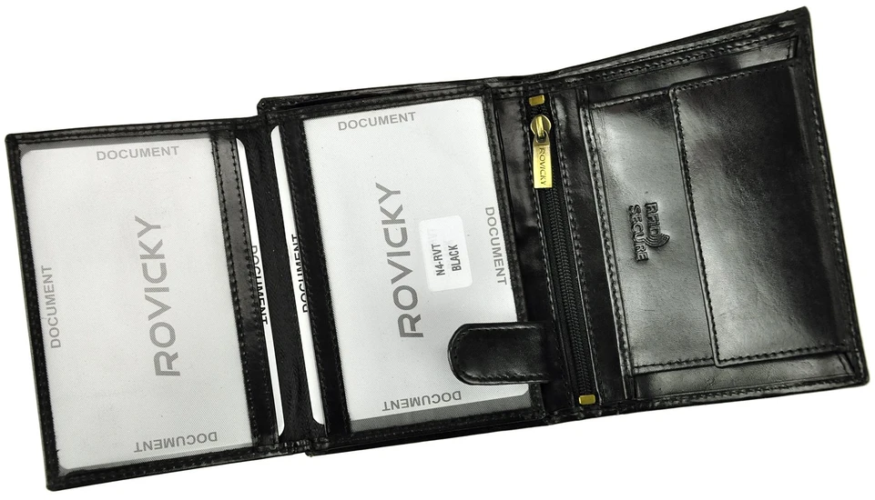 Rovicky N4-RVT RFID odinė vyriška piniginė