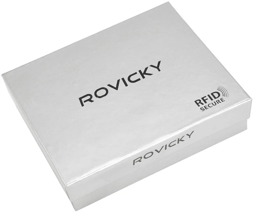 Elegantiška vyriška odinė piniginė su RFID apsauga iš natūralios odos „Rovicky“, didelė