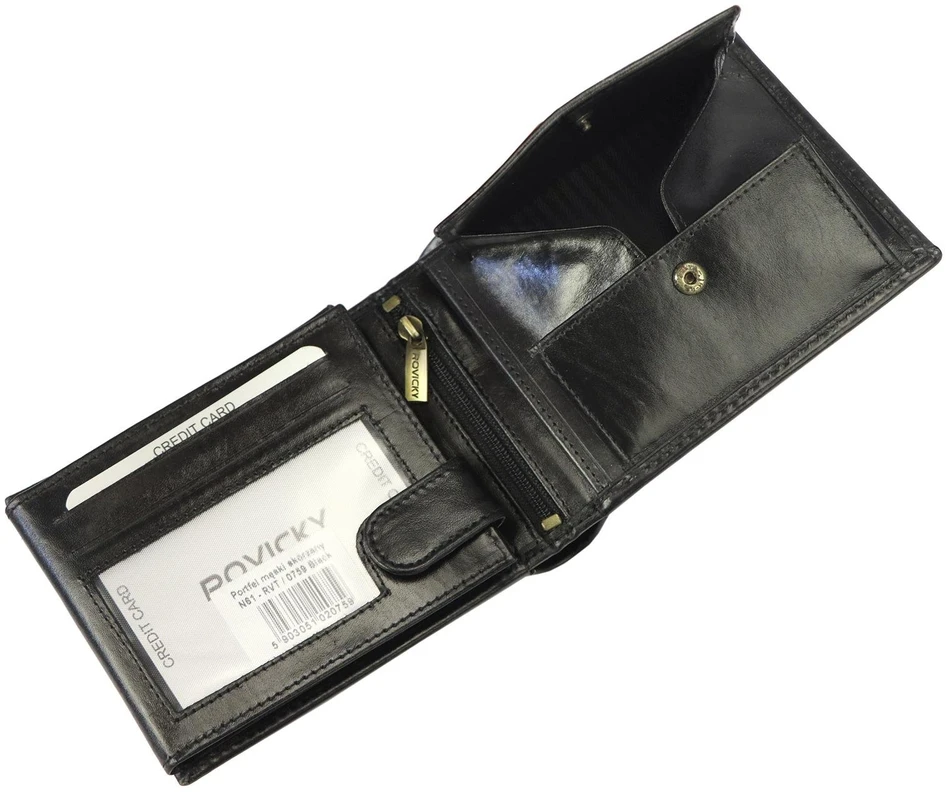 Rovicky Vyriška odinė piniginė su prailginta rankena, natūrali oda, su RFID žyme, elegantiška