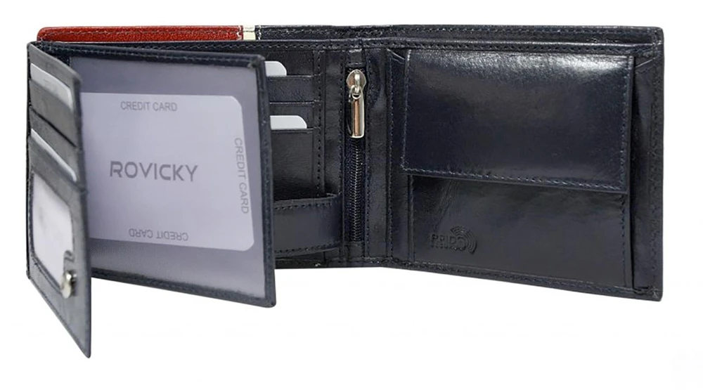 Vyriška odinė piniginė Rovicky 324-RBA-D RFID