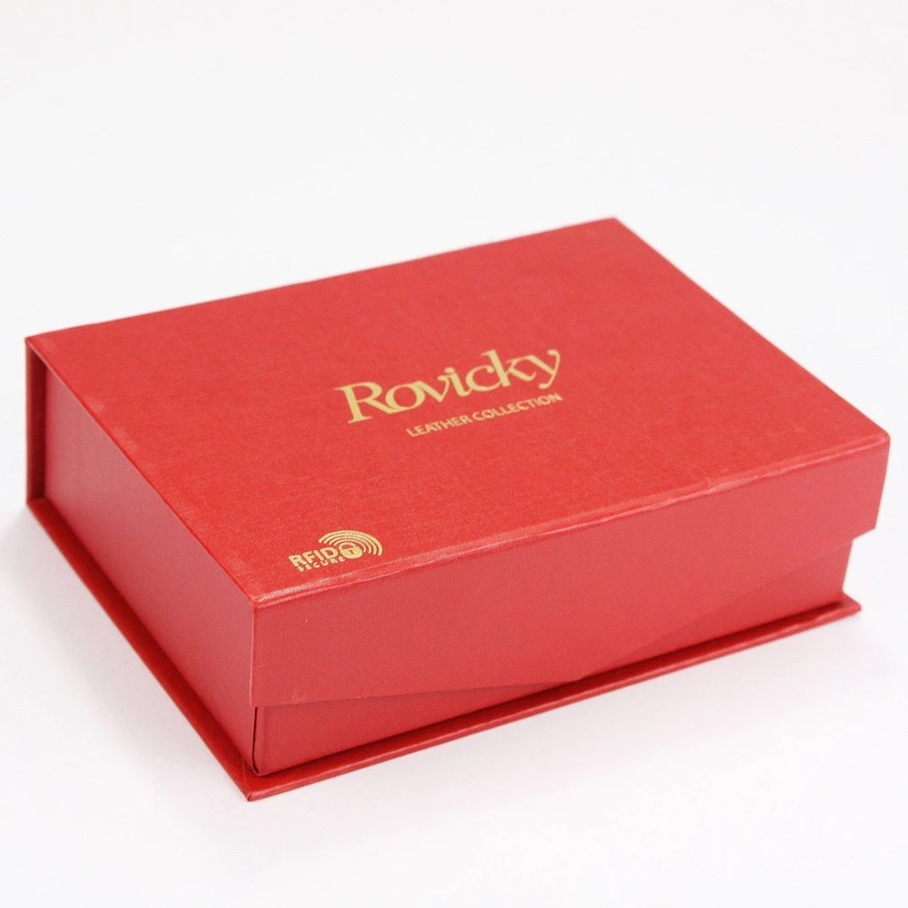 Skórzany damski portfel Rovicky 8806-SBR RFID