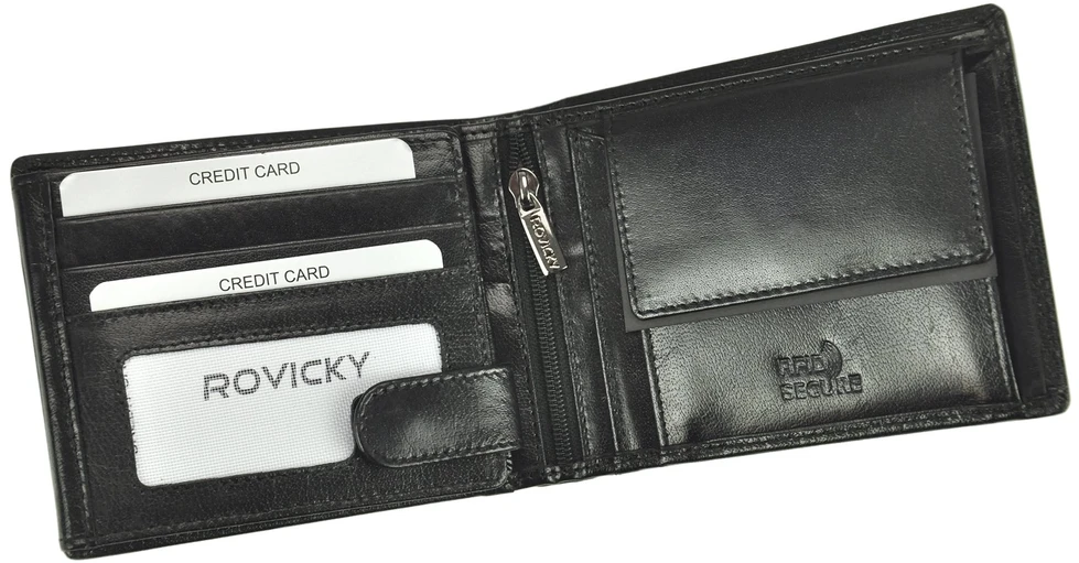 Skórzany męski portfel Rovicky PC-103-BAR RFID