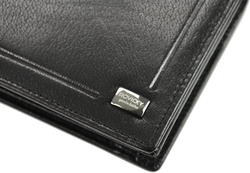 Skórzany męski portfel Rovicky PC-103-BAR RFID