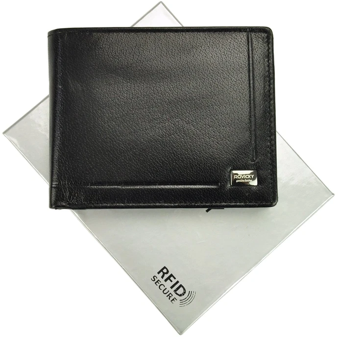 Skórzany męski portfel Rovicky PC-103-BAR RFID