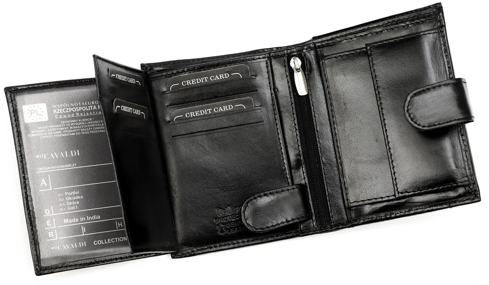 4U Cavaldi Piniginė vyrams Cavaldi 0001L-P-BS RFID