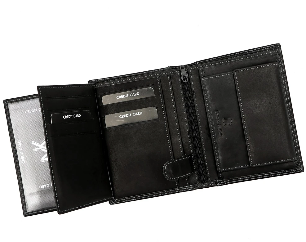 Skórzany męski portfel Money Kepper CDD 5601 REBEL VINTAGE