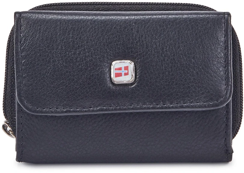 Natūralios odos vyriška piniginė RFID Nordee GW-924, juoda