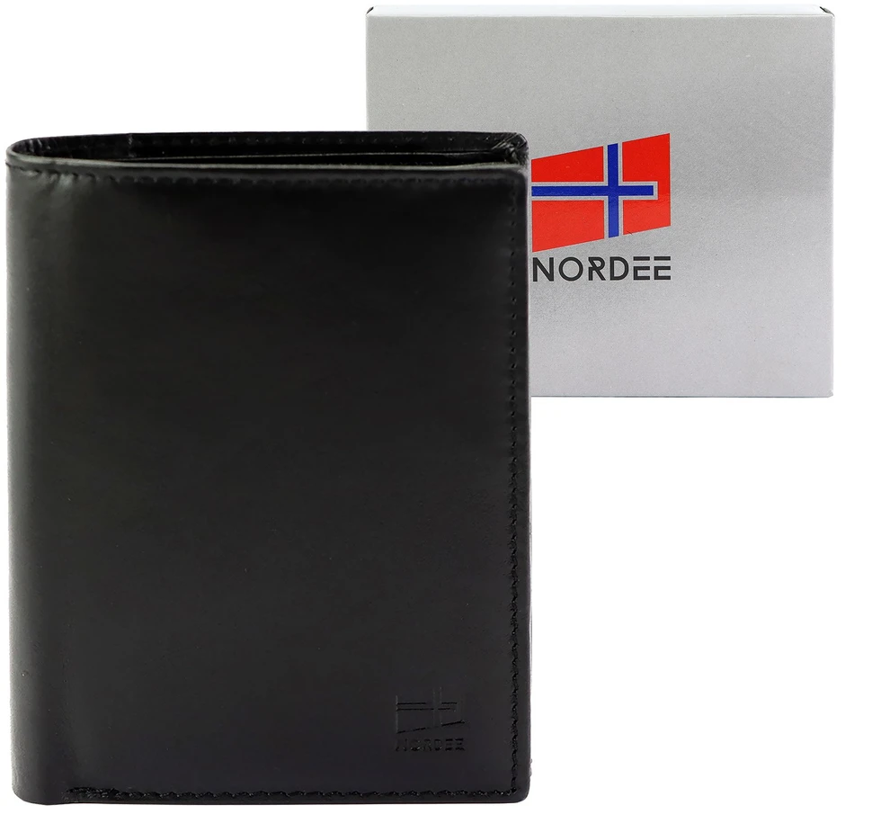 Odinė piniginė Nordee SLANGE N4 juoda
