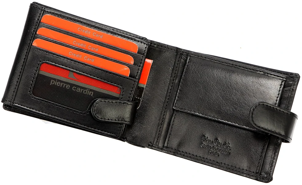 Vyriška odinė piniginė Pierre Cardin YS604 324A juoda