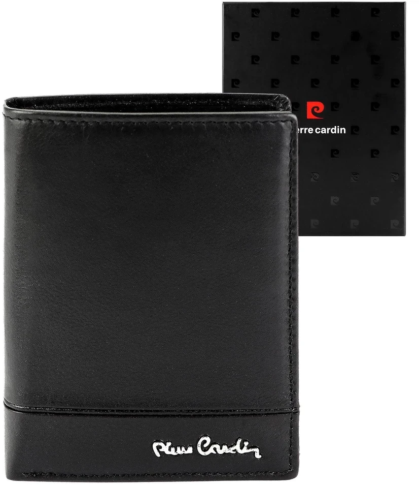 Vyriška odinė piniginė Pierre Cardin YS605 326 juoda raudona