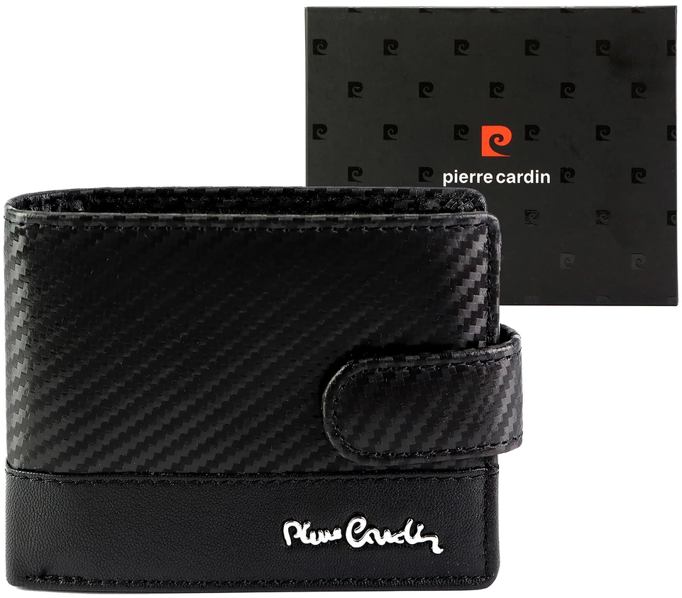 Vyriška odinė piniginė Pierre Cardin YS607 323A juoda