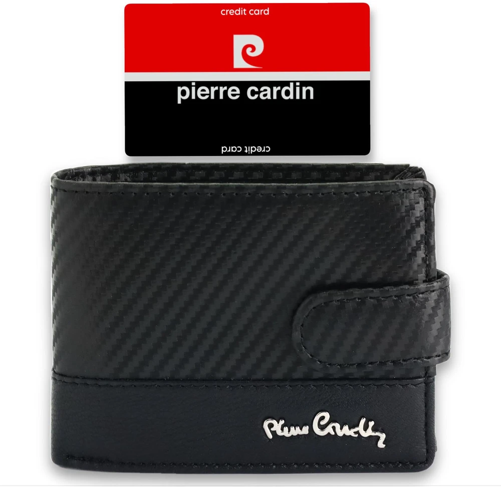 Vyriška odinė piniginė Pierre Cardin YS607 323A juoda