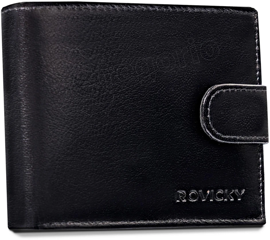 Elegantiška vyriška piniginė su RFID Protect apsaugos nuo nugriebimo sistema. Rovicky
