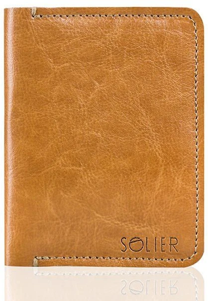 Solier Accessories Piniginė vyrams SOLIER SW10 SLIM - Šviesiai ruda
