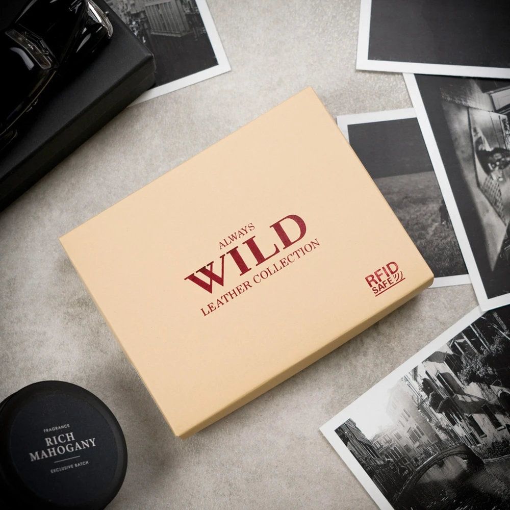 Always Wild Vyriška odinė piniginė 00IT-P-SCR Juodas