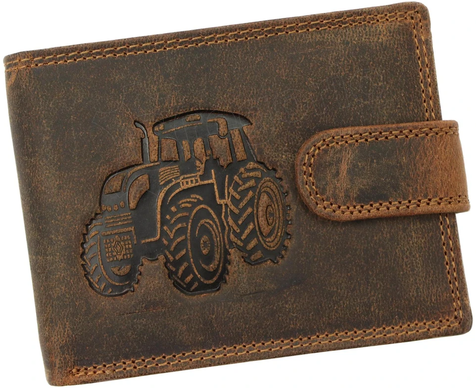 Vyriška odinė piniginė Nordee L895-TRACTOR ruda