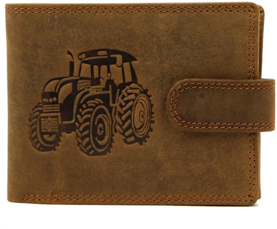 Vyriška odinė piniginė Nordee L895-TRACTOR ruda