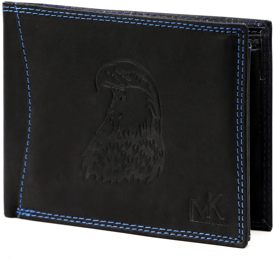 Skórzany męski portfel Money Kepper CDD 5600 EAGLE