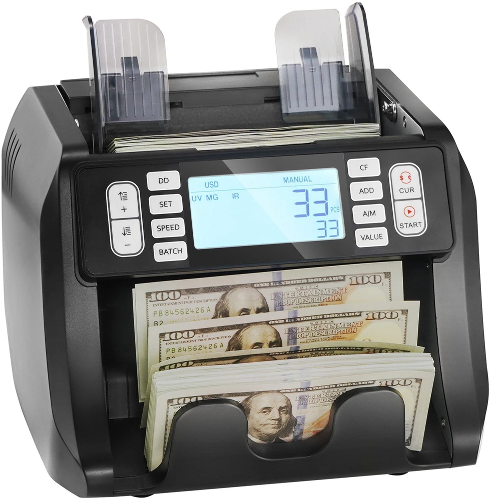 VEVOR Banknotų skaičiavimo aparatas su padirbinių aptikimu