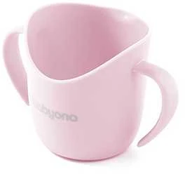 Baby Ono Babyono ergonomiškas mokomasis puodelis rožinis 1463/04