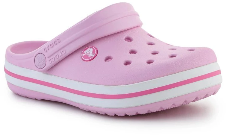 Pink CROCS Crocband Clog K Ballerina Rožinė 207006-6GD šlepetės