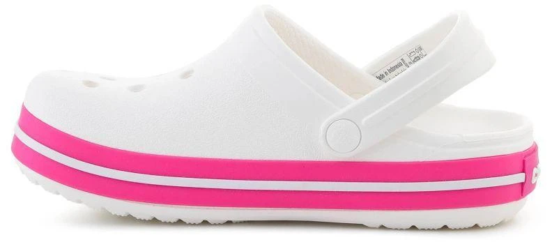 Pink CROCS CROCBAND vaikiškos klumpės, baltos/rožinės (Rožinis CRUSH), 207006-6WU