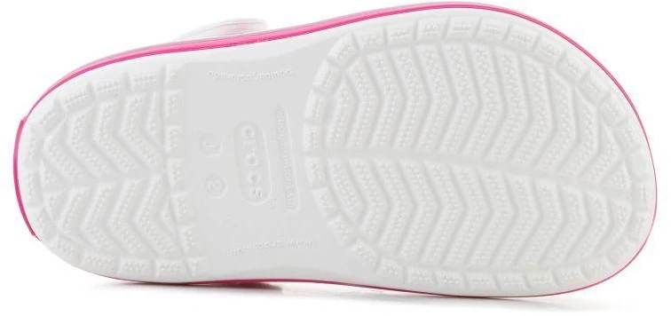 Pink CROCS CROCBAND vaikiškos klumpės, baltos/rožinės (Rožinis CRUSH), 207006-6WU