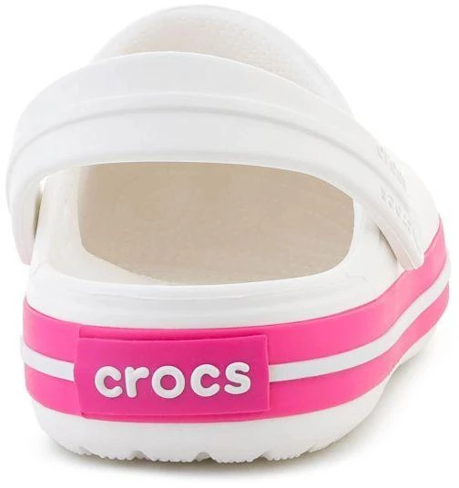 Pink CROCS CROCBAND vaikiškos klumpės, baltos/rožinės (Rožinis CRUSH), 207006-6WU