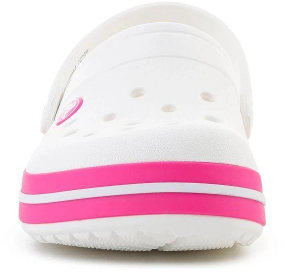 Pink CROCS CROCBAND vaikiškos klumpės, baltos/rožinės (Rožinis CRUSH), 207006-6WU