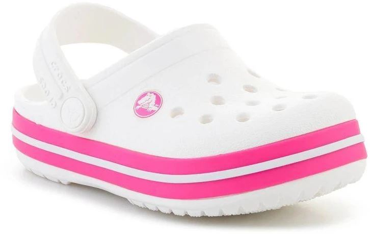 Pink CROCS CROCBAND vaikiškos klumpės T Baltas/Rožinis CRUSH 207005-6WU