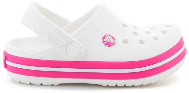 Pink CROCS CROCBAND vaikiškos klumpės T Baltas/Rožinis CRUSH 207005-6WU