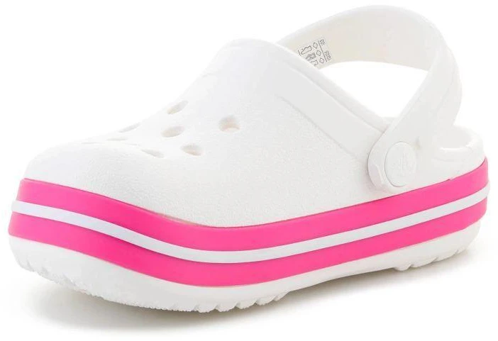 Pink CROCS CROCBAND vaikiškos klumpės T Baltas/Rožinis CRUSH 207005-6WU