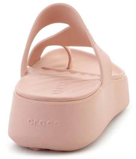Pink CROCS GETAWAY PLATFORM TOE LOOP sandalės, spalva: Rožinė Caramel, 210834-7AF