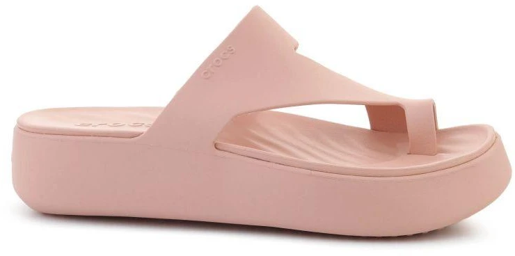 Pink CROCS GETAWAY PLATFORM TOE LOOP sandalės, spalva: Rožinė Caramel, 210834-7AF