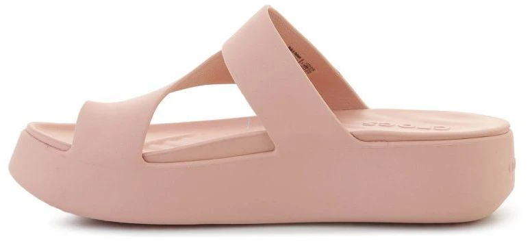 Pink CROCS GETAWAY PLATFORM TOE LOOP sandalės, spalva: Rožinė Caramel, 210834-7AF