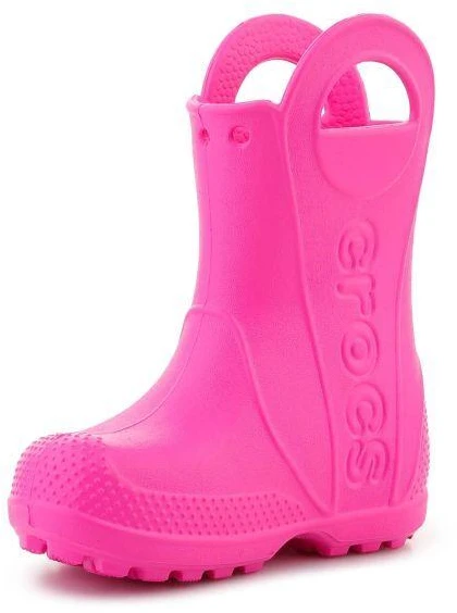 Pink CROCS HANDLE IT vaikiški lietaus aulinukai, Rožinis CRUSH, 211056-6TW