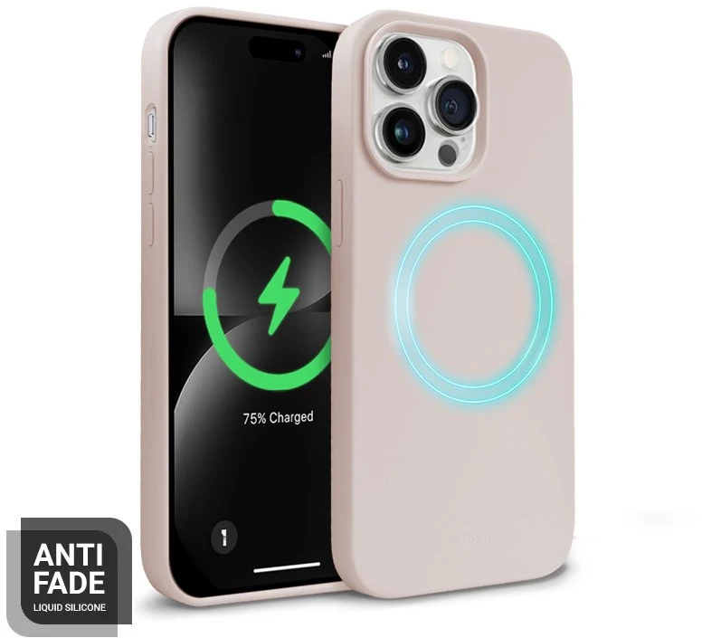 Crong Color Cover Magnetic dėklas skirtas Apple iPhone 14 Pro Max Sand Rožinė