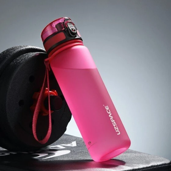 Rožinė Gertuvė UZSPACE TRITAN 500 ml, plastikas be BPA - 3026-Rožinis