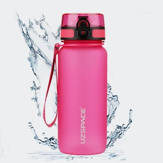 Rožinė Gertuvė UZSPACE TRITAN 650 ml, plastikas be BPA - 3037-Rožinis