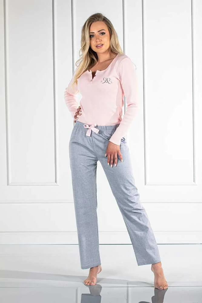Pink Rožinė Linda Rožinė-Gray pižama