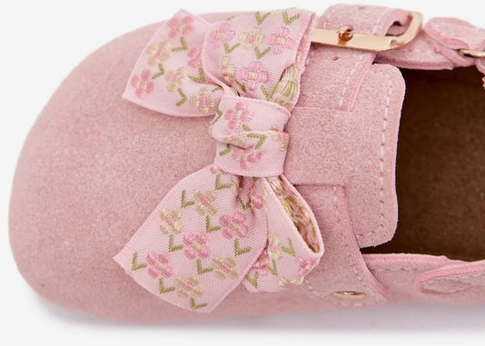 Pink Mergaičių basutės su kaspinu Rožinė Rosella