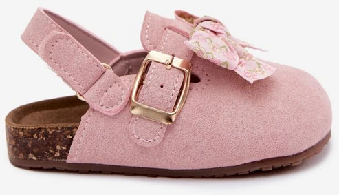 Pink Mergaičių basutės su kaspinu Rožinė Rosella