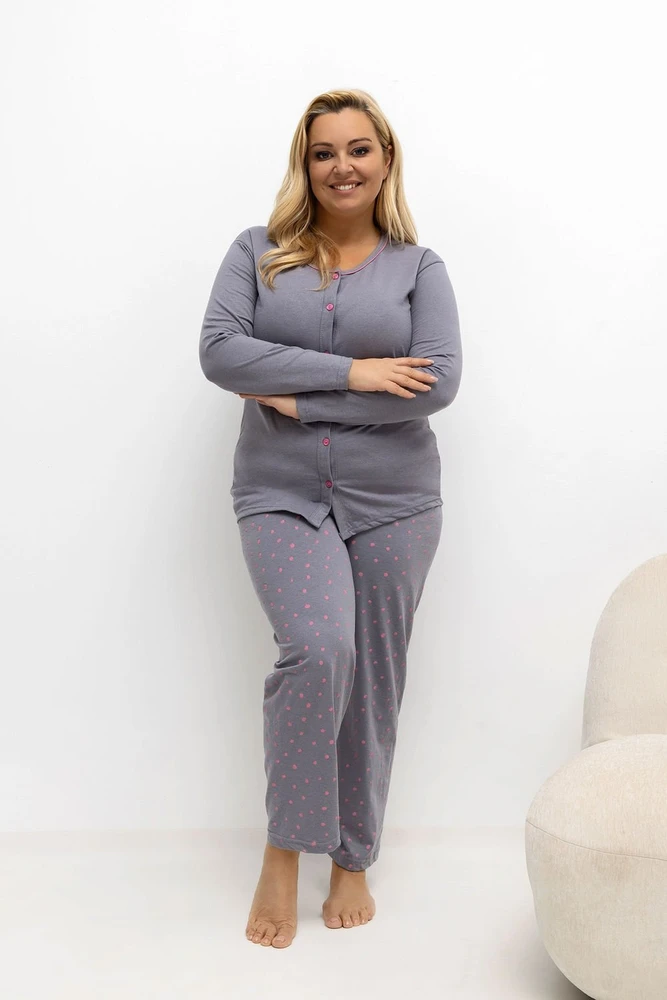 Pink Moteriška pižama Plus Size Forever Rožinė