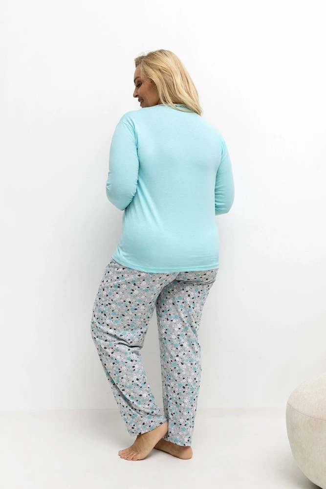 Pink Moteriška pižama Plus Size Forever Rožinė