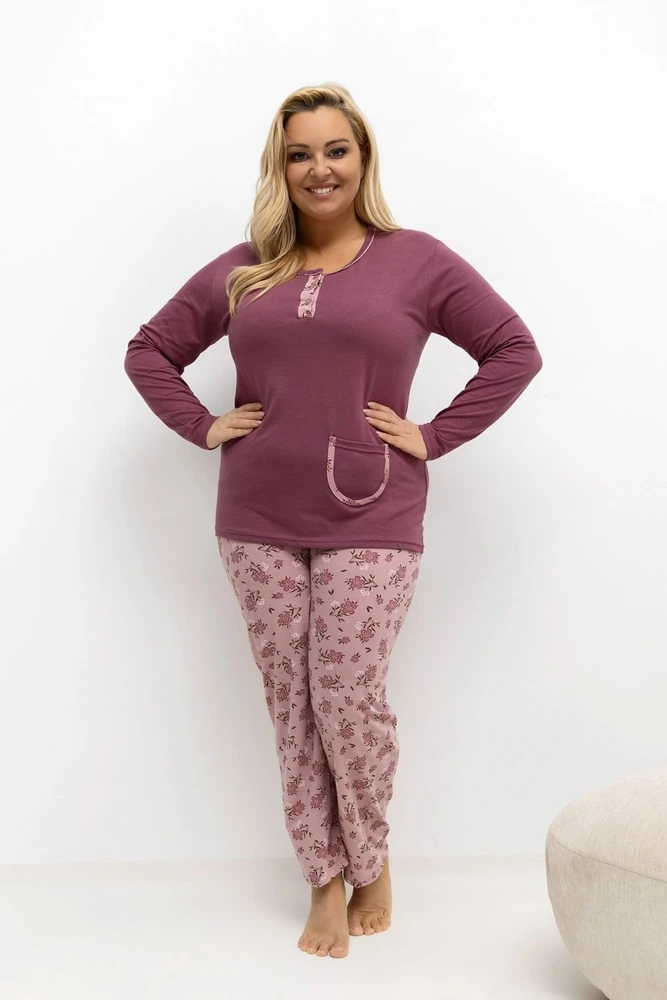 Pink Moteriška pižama plus size Forever Rožinė